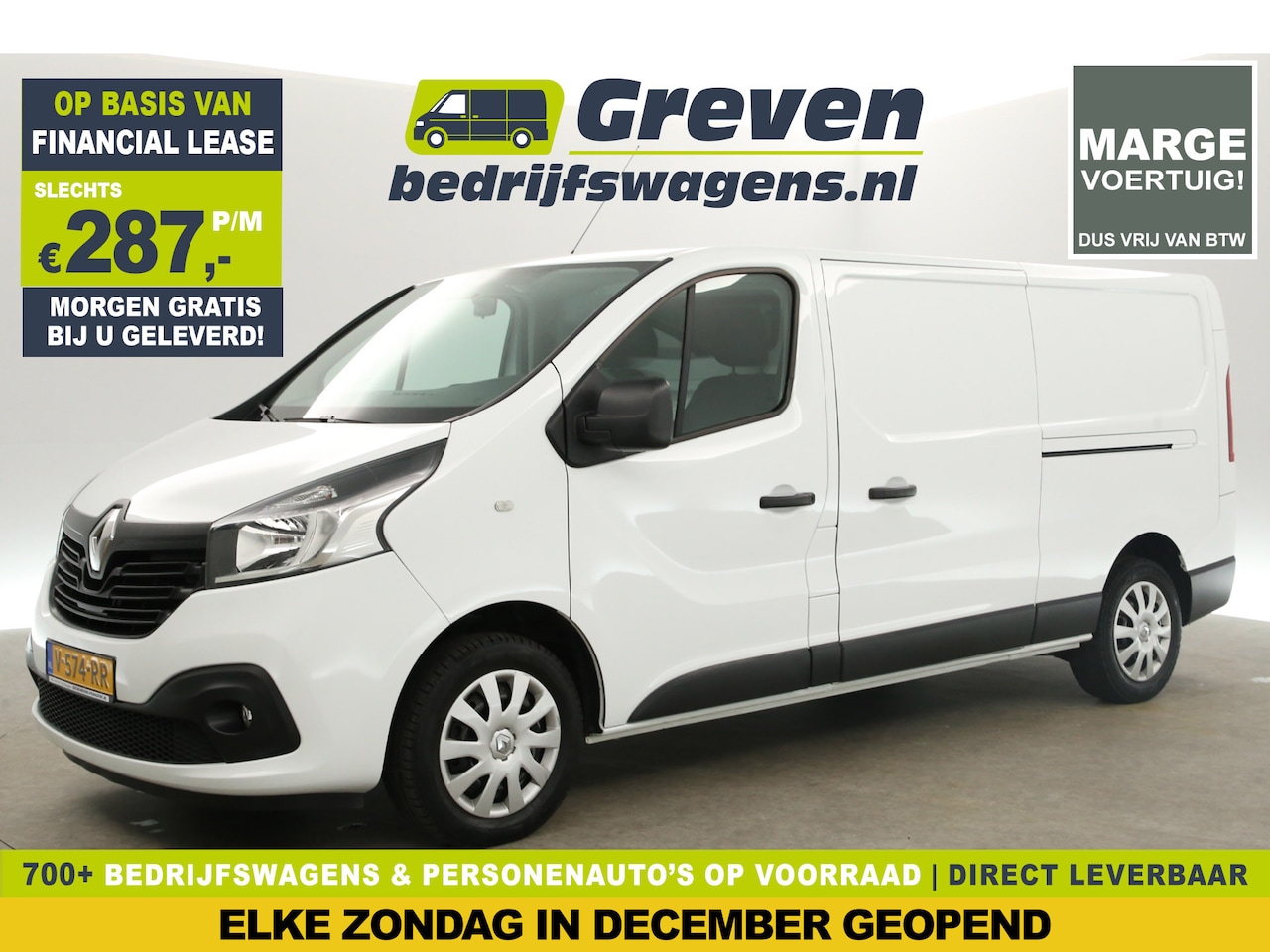 Renault Trafic - 1.6 dCi T29 L2H1 145PK Marge Airco 2xSchuifdeur Cruise Parkeersensoren Elektrpakket Trekha - AutoWereld.nl