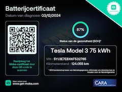 Tesla Model 3 - Long Range AWD 75 kWh 87% SOH Trekhaak (1.000kg)