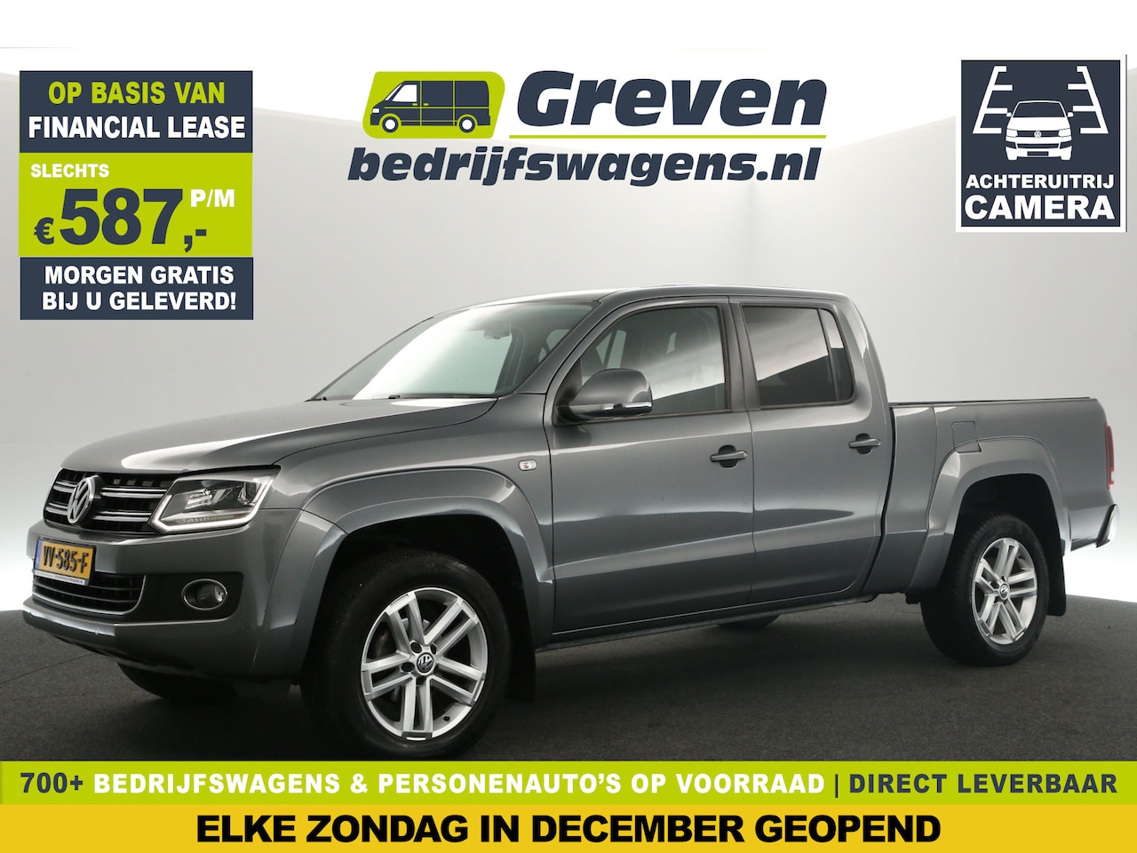 Volkswagen Amarok - 2.0 TDI 4Motion 180PK 3200kg Trekgew. Dubbele Cabine Automaat Airco Camera Navi Cruise PDC - AutoWereld.nl