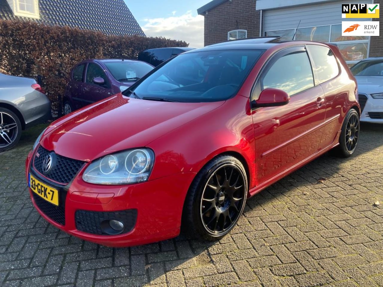 Volkswagen Golf - 2.0 TFSI GTI Bj 2008 rond de 300 PK. Schuifkantel, 18 inch BBS,Flippers, inruil mogelijk - AutoWereld.nl