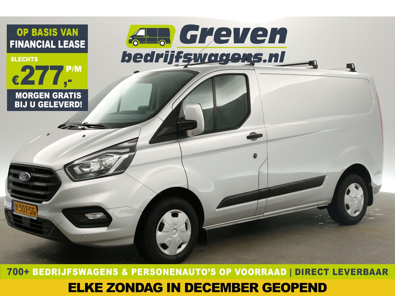 Ford Transit Custom - 280 2.0 TDCI L1H1 131PK Airco Carplay Cruise PDC Navi LED Metallic Leder Stoelverwarming - AutoWereld.nl