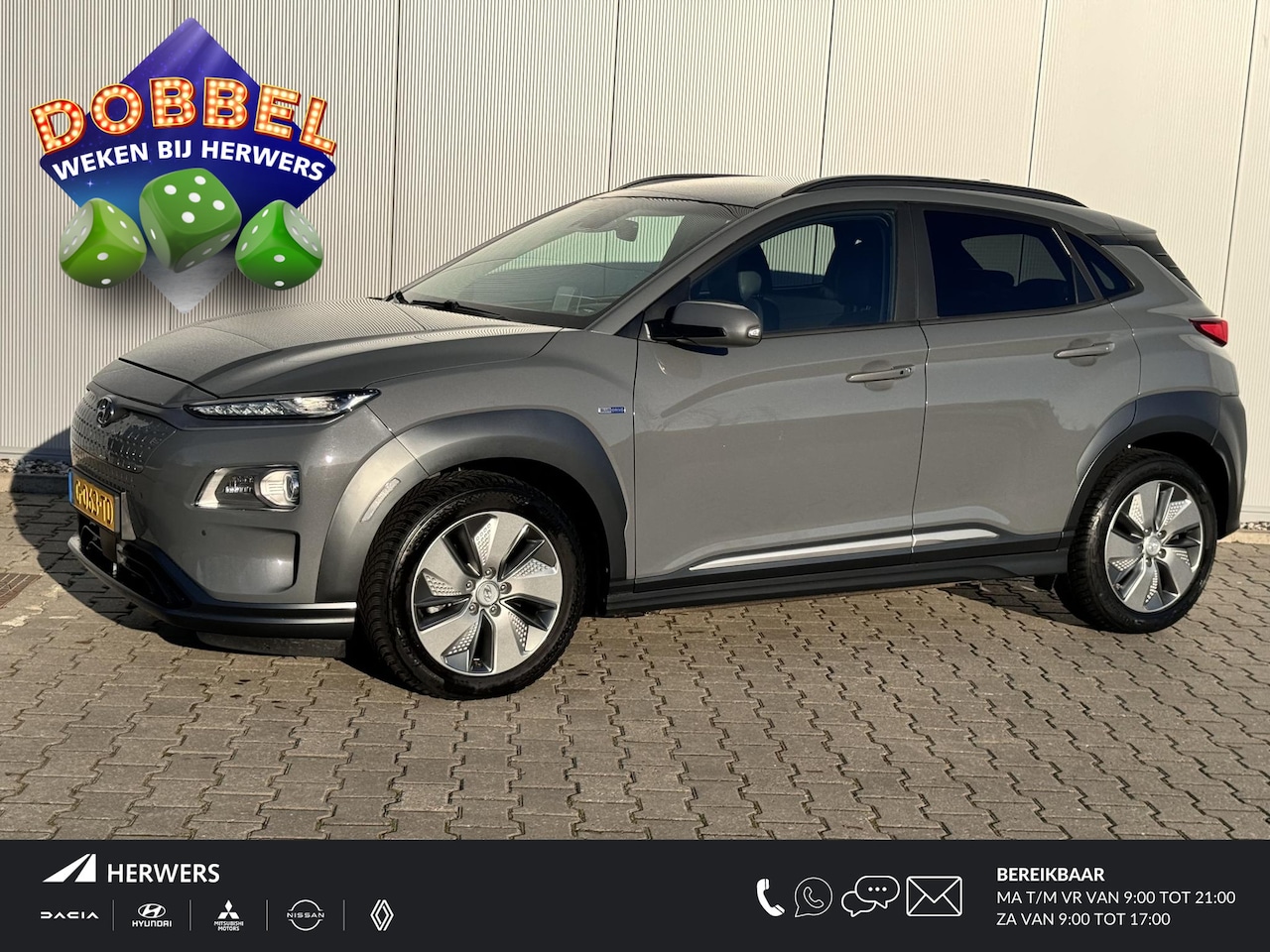 Hyundai Kona Electric - EV Premium 64 kWh / Climate Control / Stoel en Stuur verwarming/ Stoelverkoeling / Cruise - AutoWereld.nl