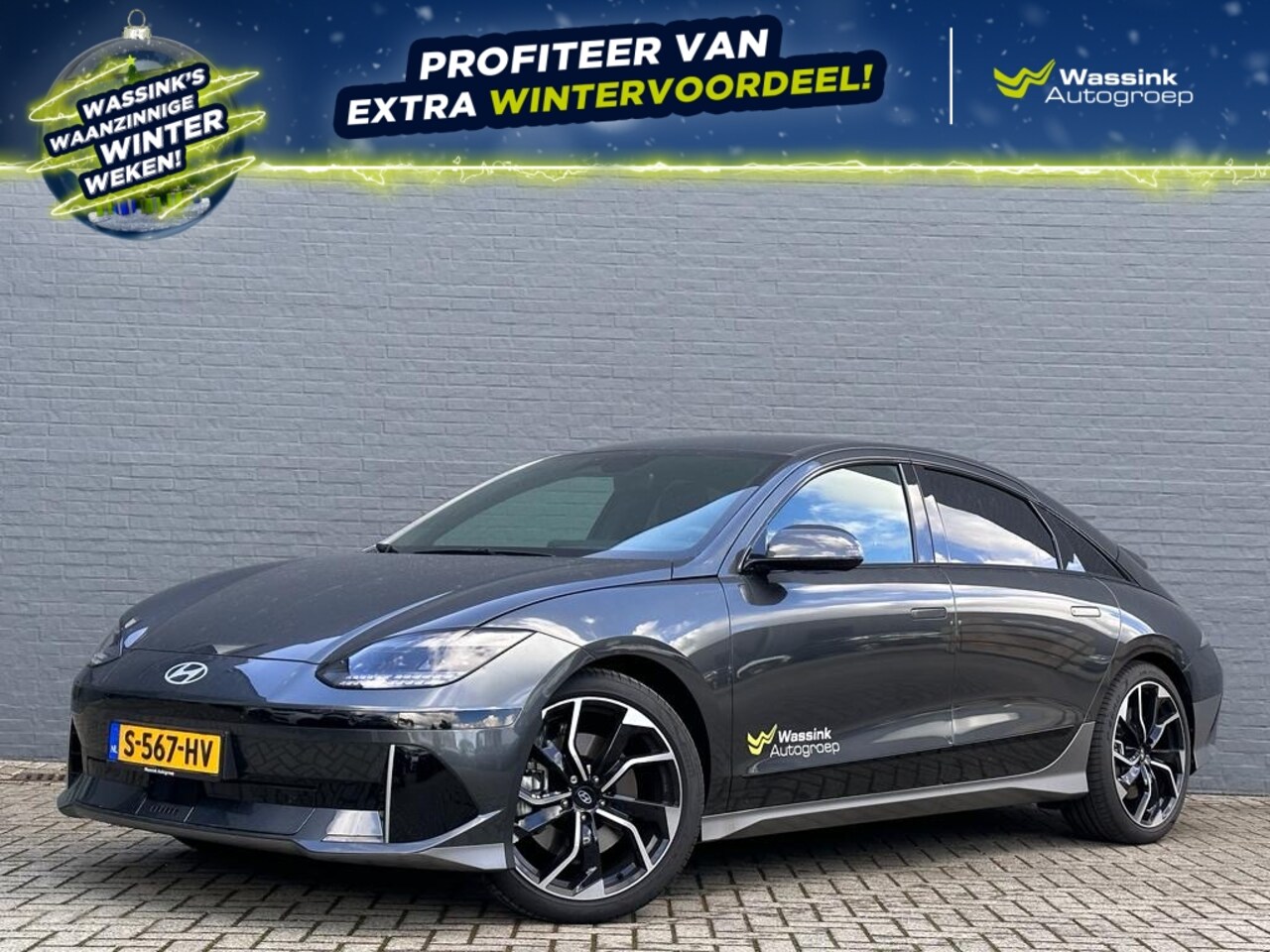 Hyundai IONIQ 6 - 77,4 kWh 229pk RWD Connect | 20" Lichtmetalen Velgen | Head up | Sfeerverlichting - AutoWereld.nl