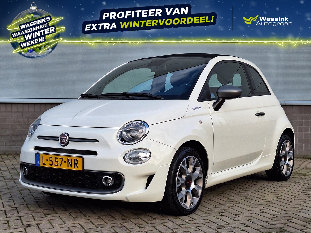 Fiat 500 C - 1.0 70pk Hybrid Sport | Climate Control | Cruise Control | Parkeersensoren achter - AutoWereld.nl