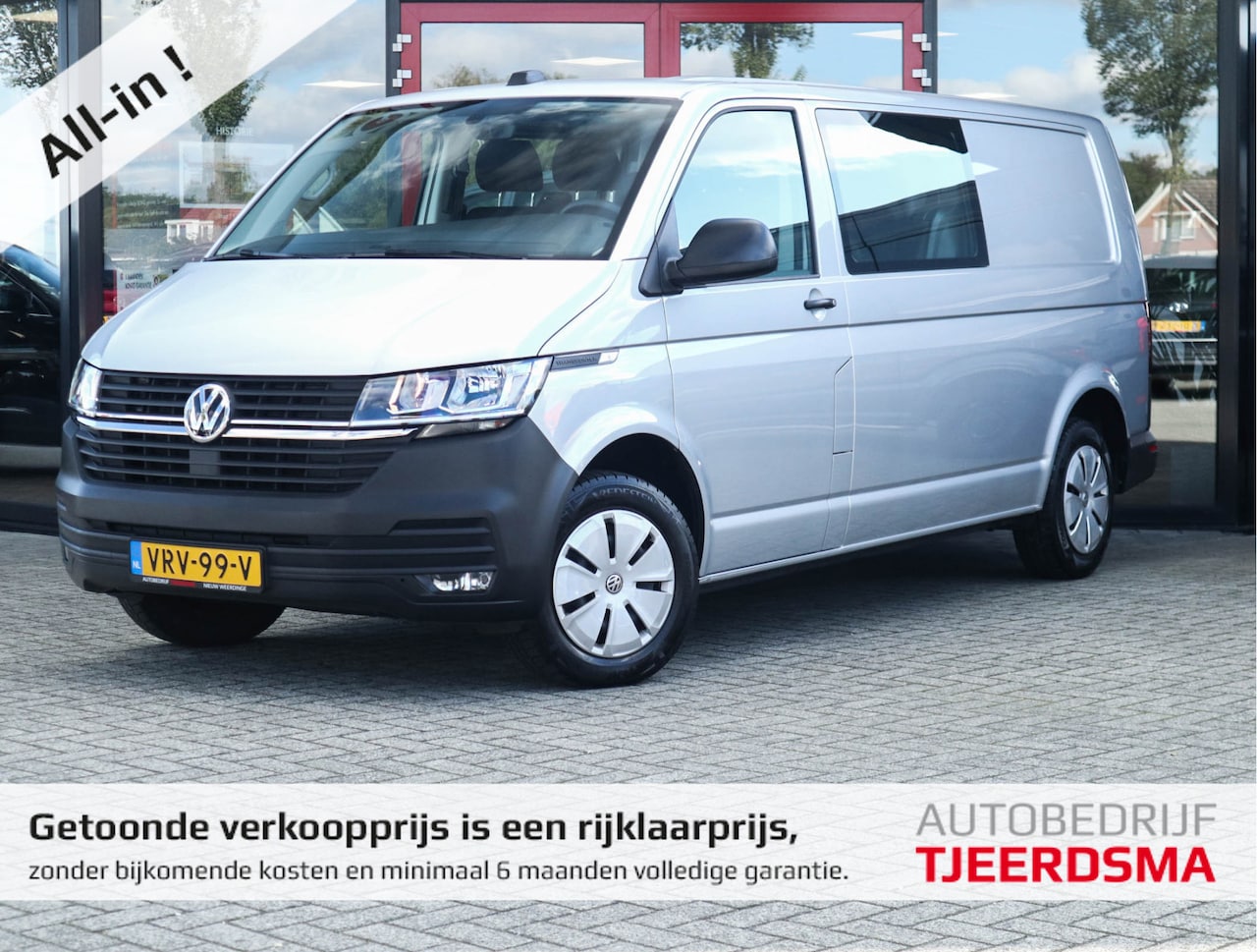 Volkswagen Transporter - 2.0 TDI L2H3 30 Comfortline Navi/Airco/6Zits/Cruise/Dubbele-Cabine - AutoWereld.nl