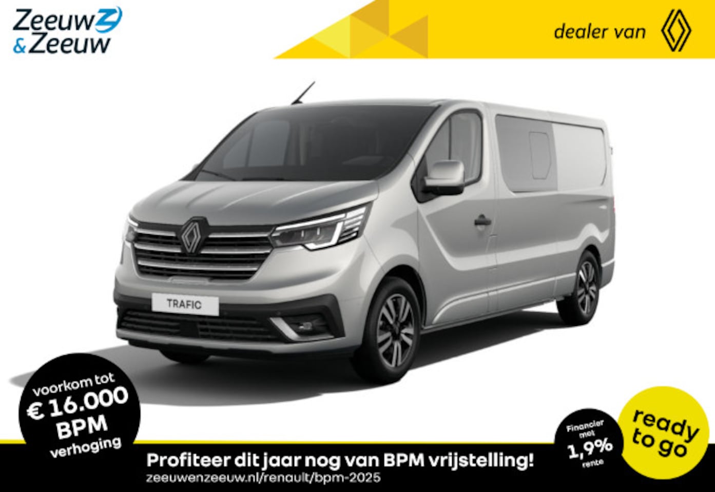 Renault Trafic - L2H1 T29 DC dCi 170 EDC Extra | Anniversary Edition | Levering Q4 2024 | Trekhaak - AutoWereld.nl