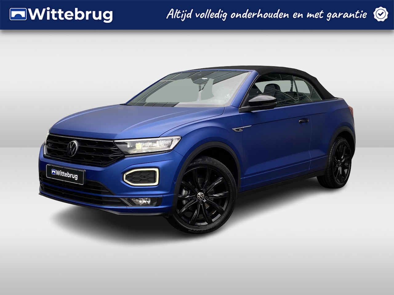 Volkswagen T-Roc Cabrio - 1.5 TSI 150pk DSG R-Line / Edition Blue 170/800 / Blauw Matt / Virtual Cockpit / Black Sty - AutoWereld.nl