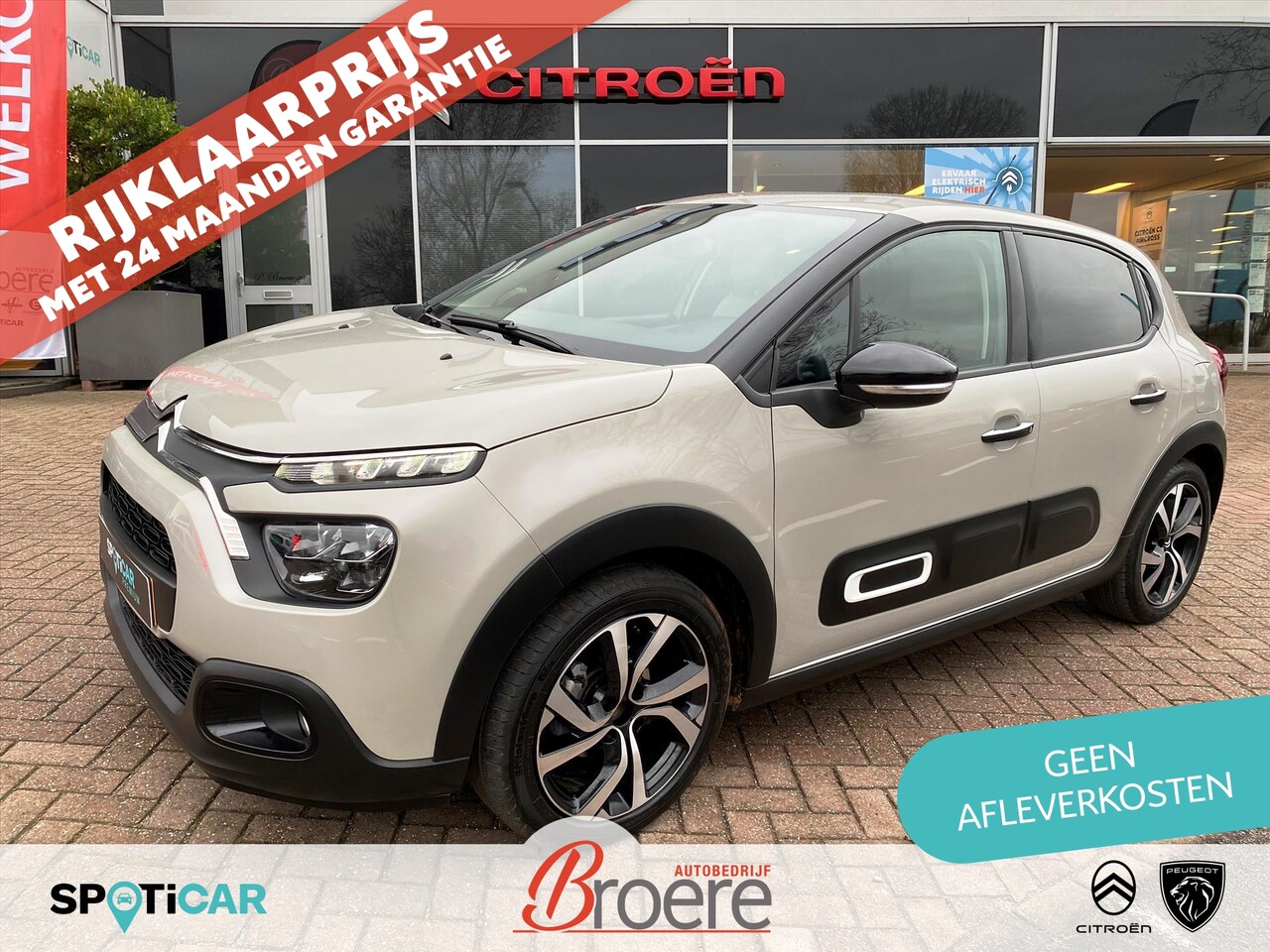 Citroën C3 - 1.2 83pk Max | pack techno nav, comfort seats interieur Wood, 17 inch velgen, camera, park - AutoWereld.nl