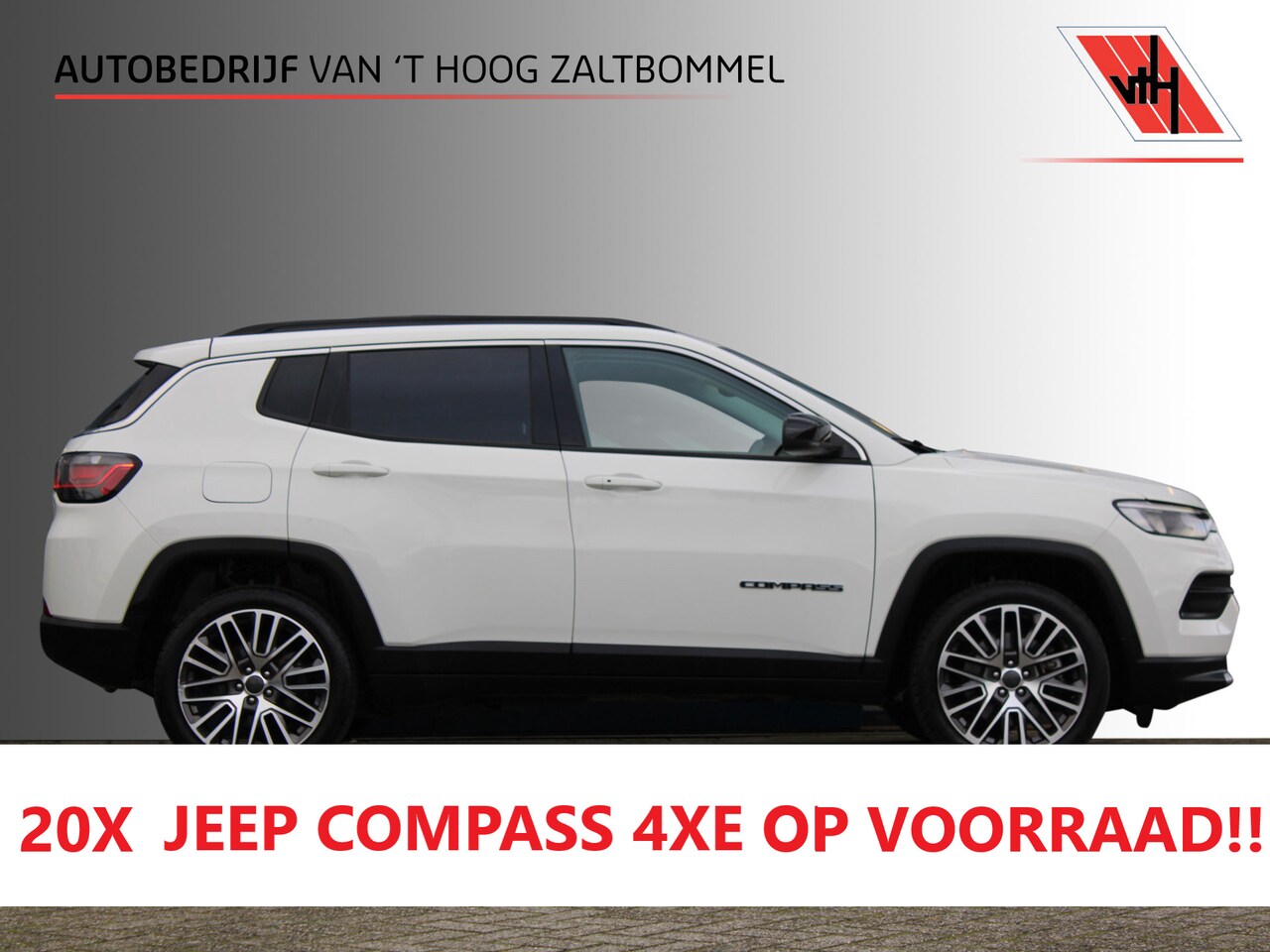 Jeep Compass - 4xe 190 Plug-in Hybrid Electric Night Eagle PANORAMADAK ACC CAMERA 19'' - AutoWereld.nl