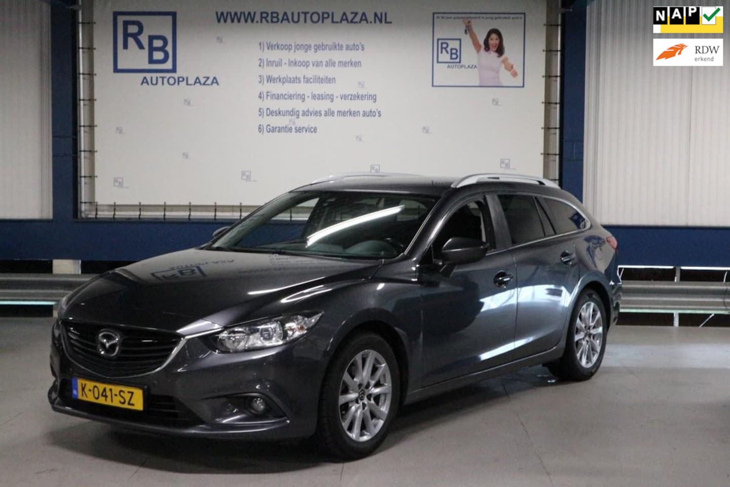 Mazda 6 Sportbreak - 2.0 HP TS+ / Stoelverwarming / Navi / Keurige auto ! ! ! - AutoWereld.nl