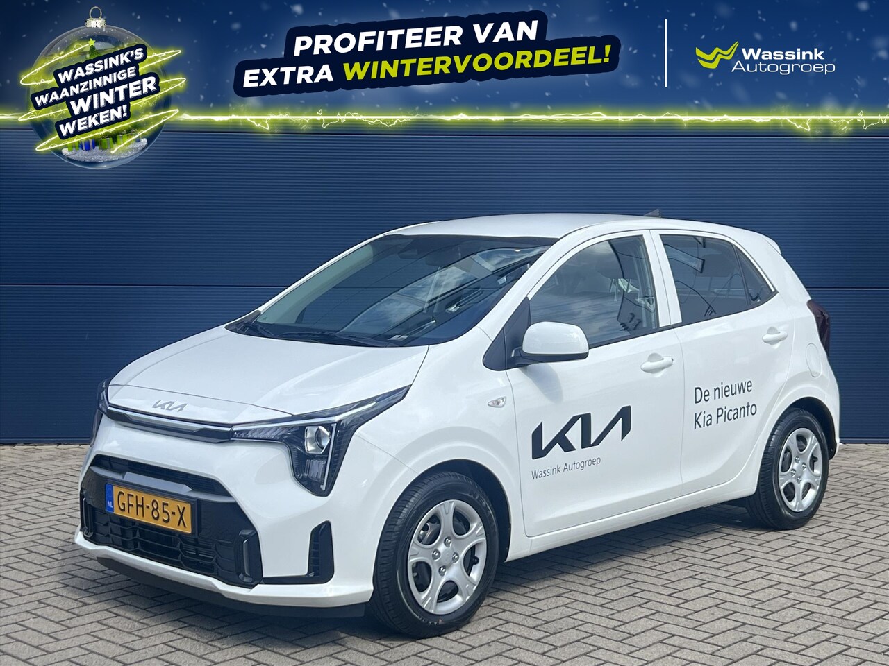 Kia Picanto - 1.0 DPi 63pk 4-zits DynamicLine | Navigatie | Camera | Cruise Control | All Seasonbanden | - AutoWereld.nl