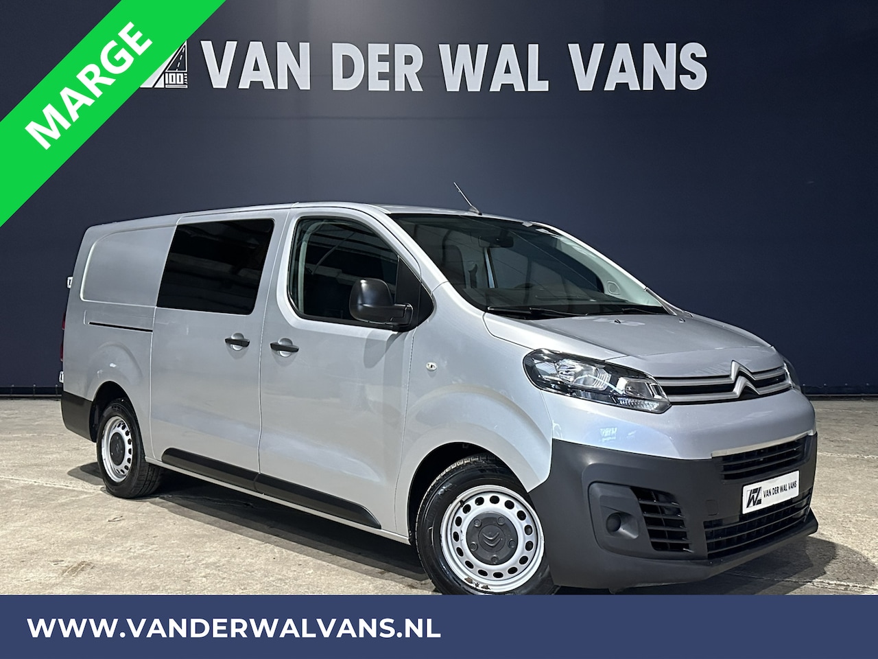 Citroën Jumpy - 2.0 BlueHDI **MARGE, GEEN BTW** 123pk L3H1 XL Dubbel cabine Euro6 Airco | Navigatie Cruise - AutoWereld.nl