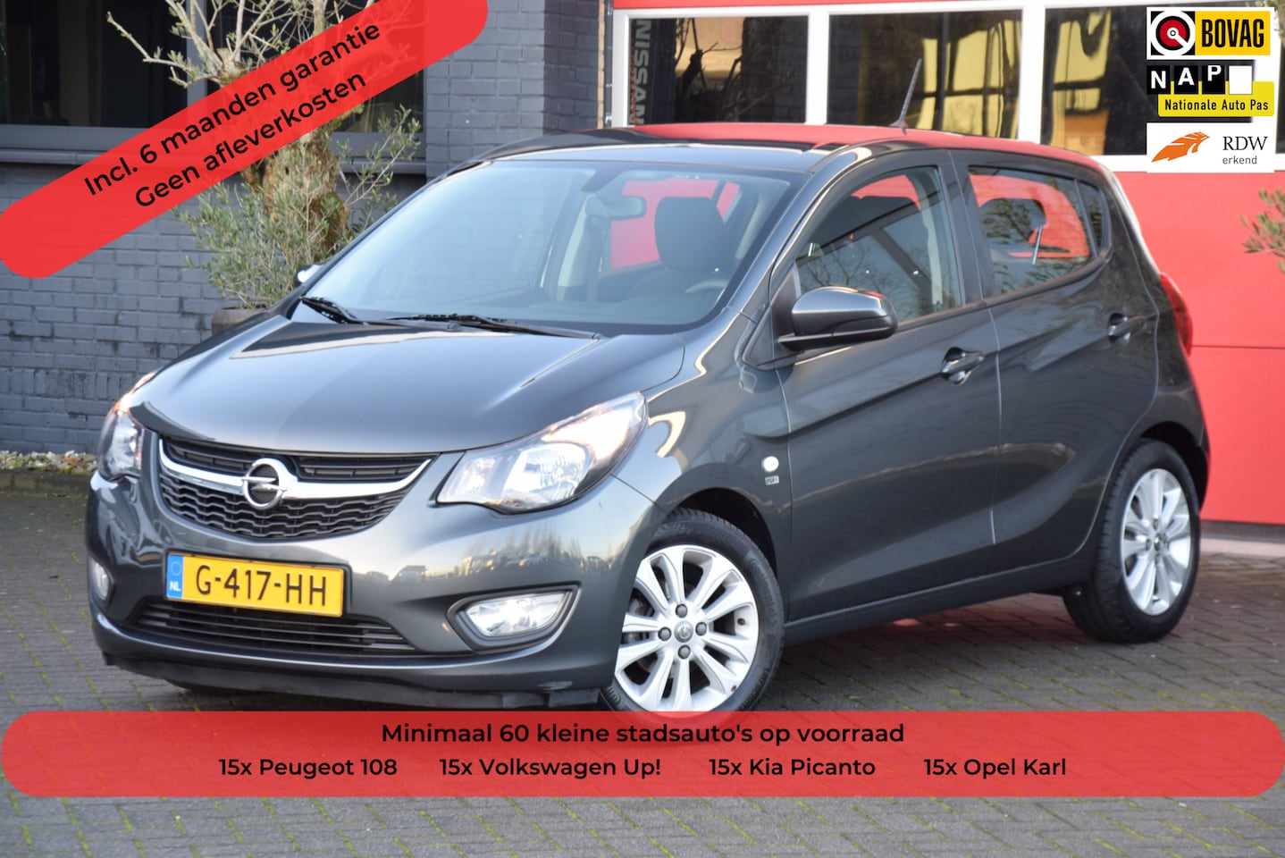 Opel Karl - 1.0 ecoFLEX 120 Jaar Edition 2019 Airco Cruise control Parkeersensoren 5 Deurs - AutoWereld.nl