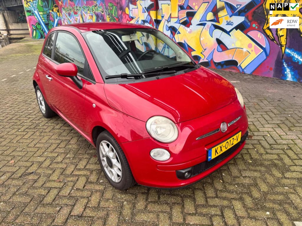 Fiat 500 - 1.2 Naked leer airco sport velgen elektrische ramen stereo boeken aanwezig zeer nette auto - AutoWereld.nl