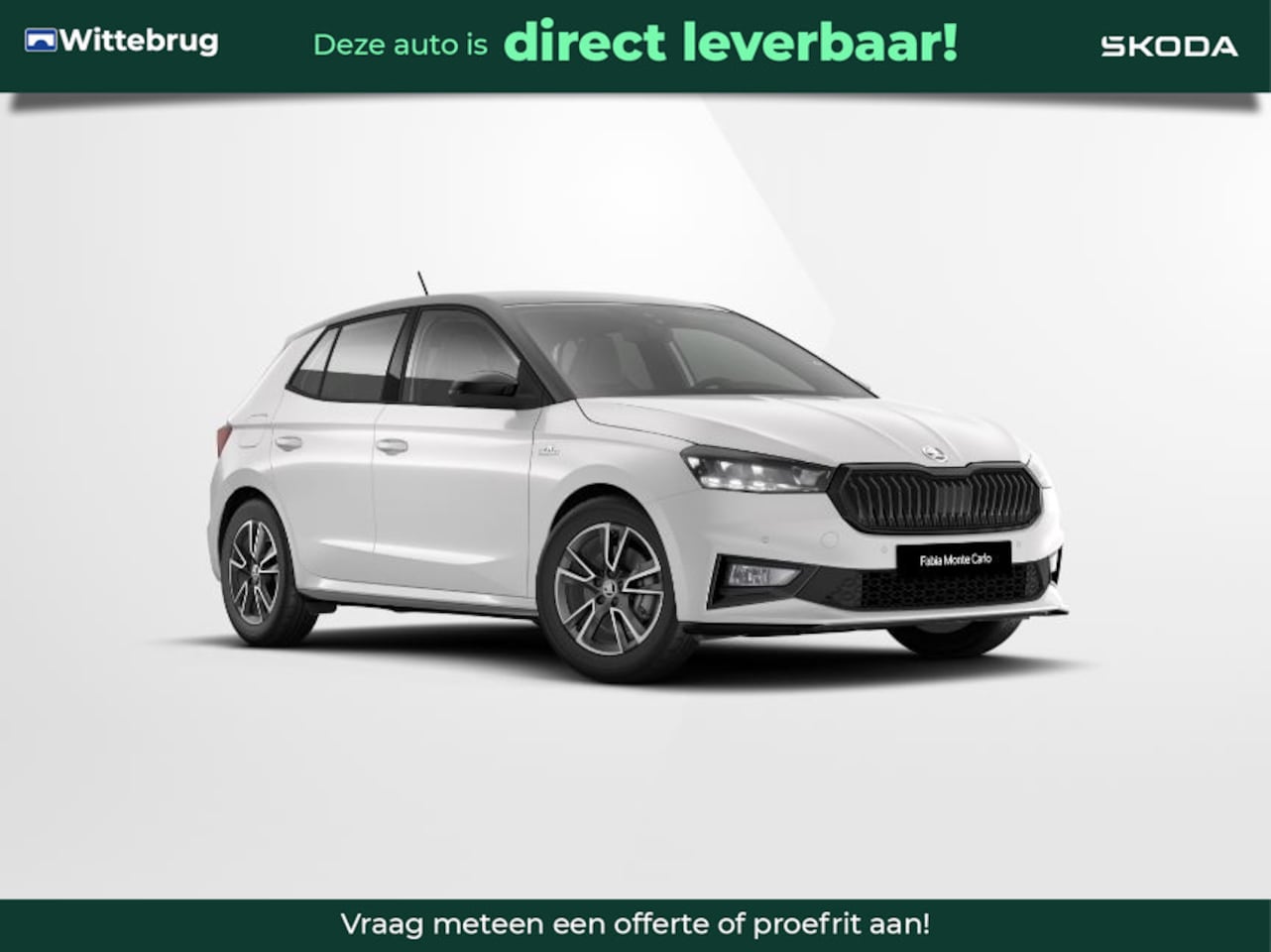 Skoda Fabia - 1.0 TSI Monte Carlo Charging / 17 inch lichtmetaal / zwart dak / Travel assist - AutoWereld.nl