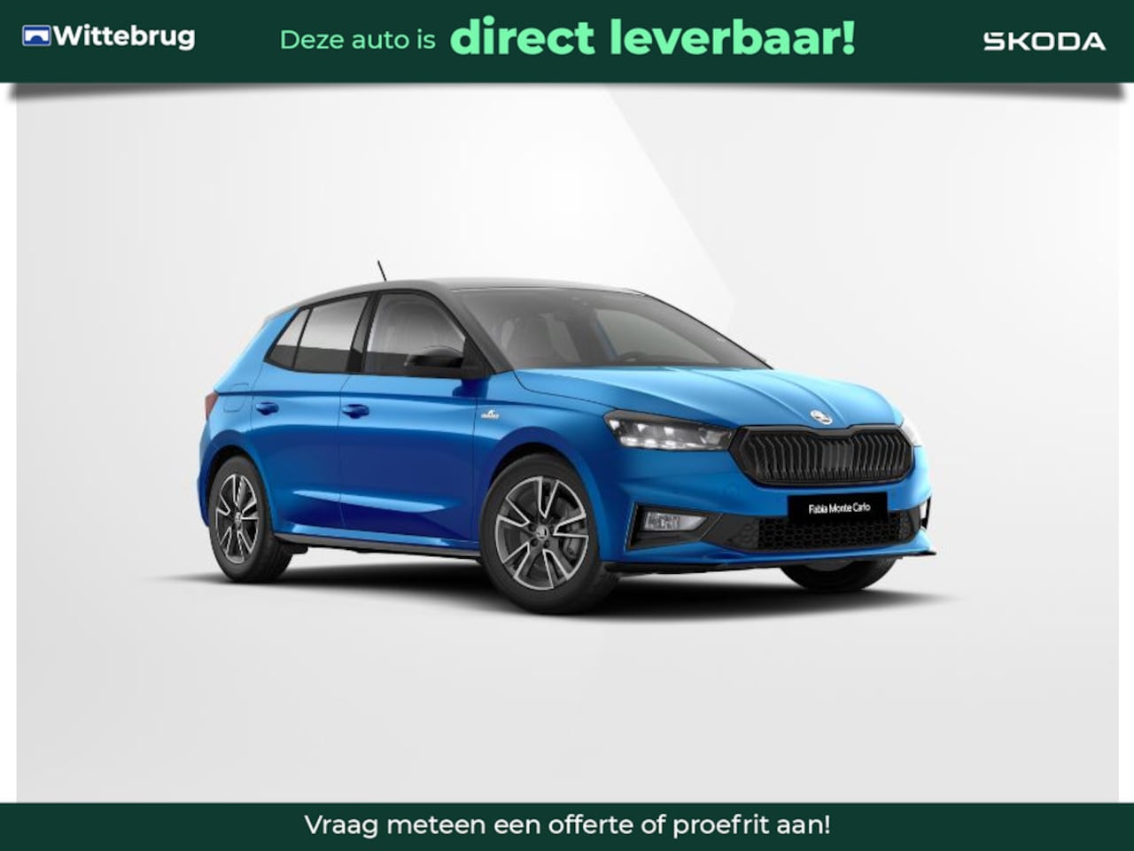 Skoda Fabia - 1.0 TSI Monte Carlo Charging / 17 inch lichtmetaal / zwart dak / Travel assist - AutoWereld.nl