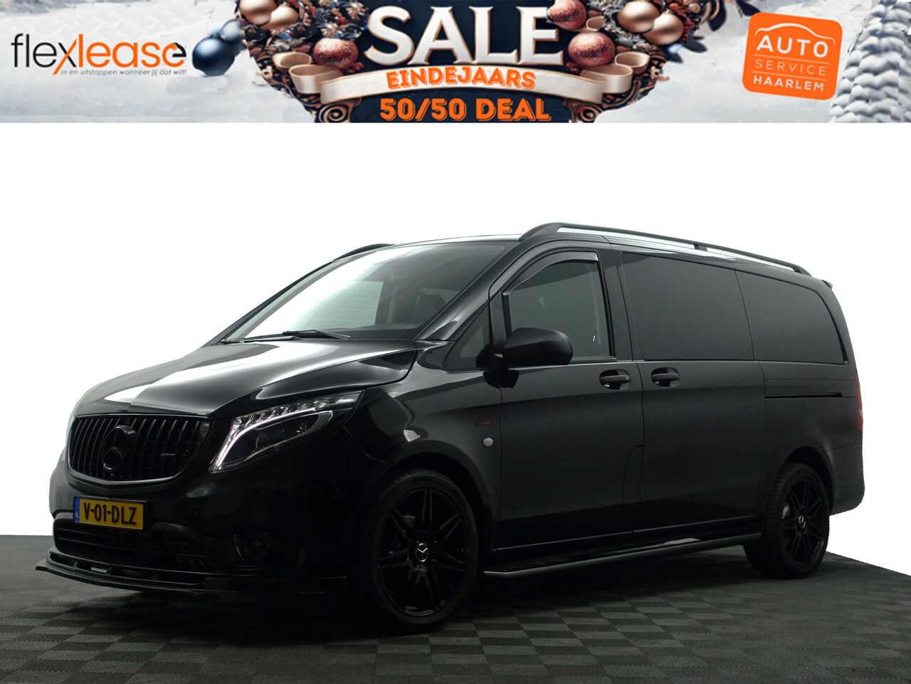 Mercedes-Benz Vito - CDI 215pk AMG Night Edition Lang Aut- Dubbele Cabine, 6 Pers, Xenon Led Matrix, 2x Schuifd - AutoWereld.nl