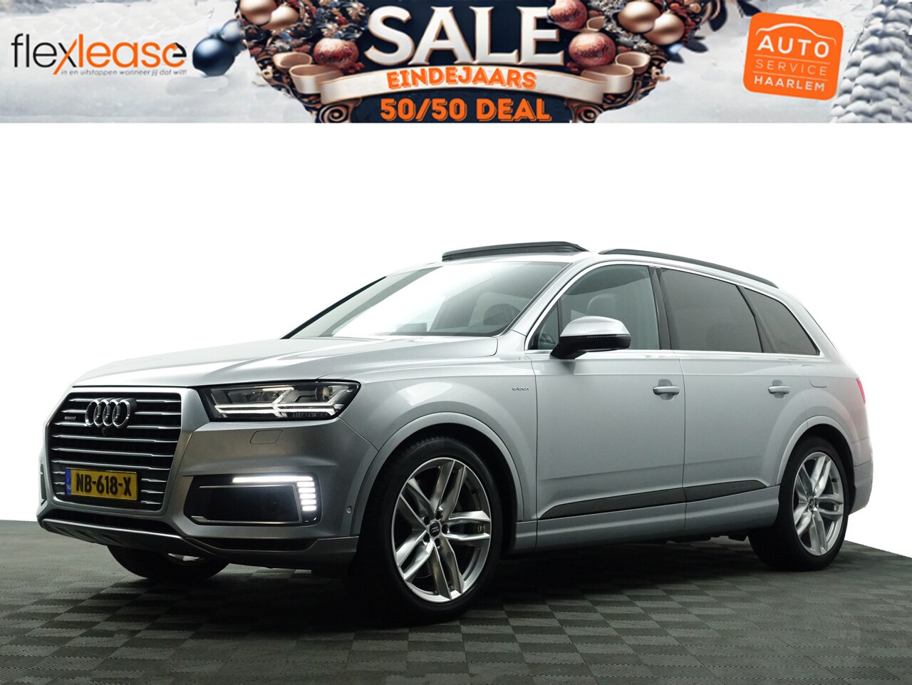 Audi Q7 - 3.0 TDI e-tron Quattro S Line+ Aut- Panoramadak, Sfeerverlichting, 360 Camera, Standkachel - AutoWereld.nl