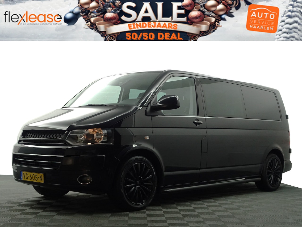 Volkswagen Transporter - 2.0 TDI L2 Highline Aut- Dubbele Cabine, 5 Pers, Schuifdak, Park Assist, Cruise, Navi, Sid - AutoWereld.nl