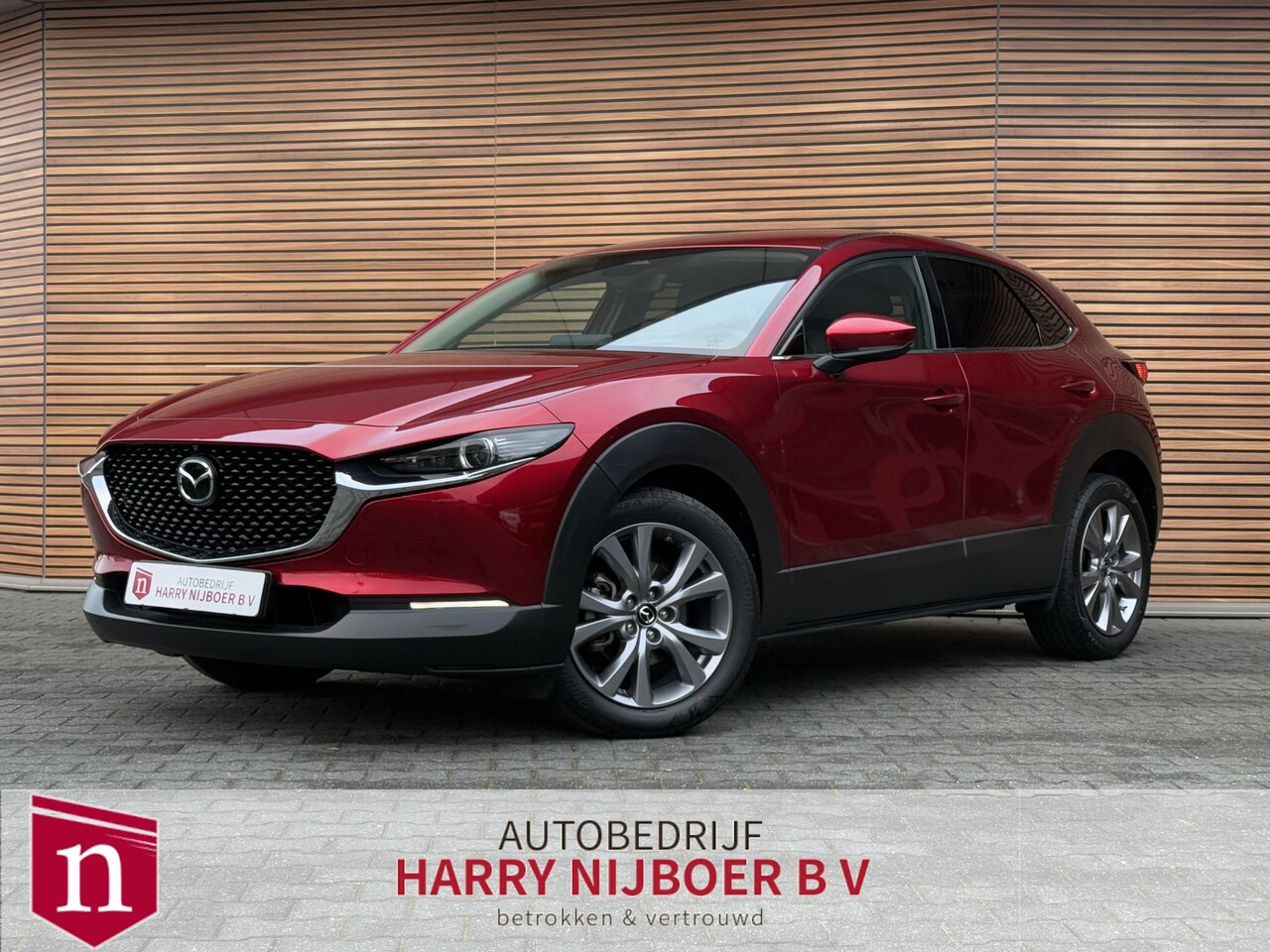 Mazda CX-30 - 2.0 e-SkyActiv-G M Hybrid Nagisa Navi / Adpt Cruise  / Leer / 360 Camera / Bose enz enz - AutoWereld.nl