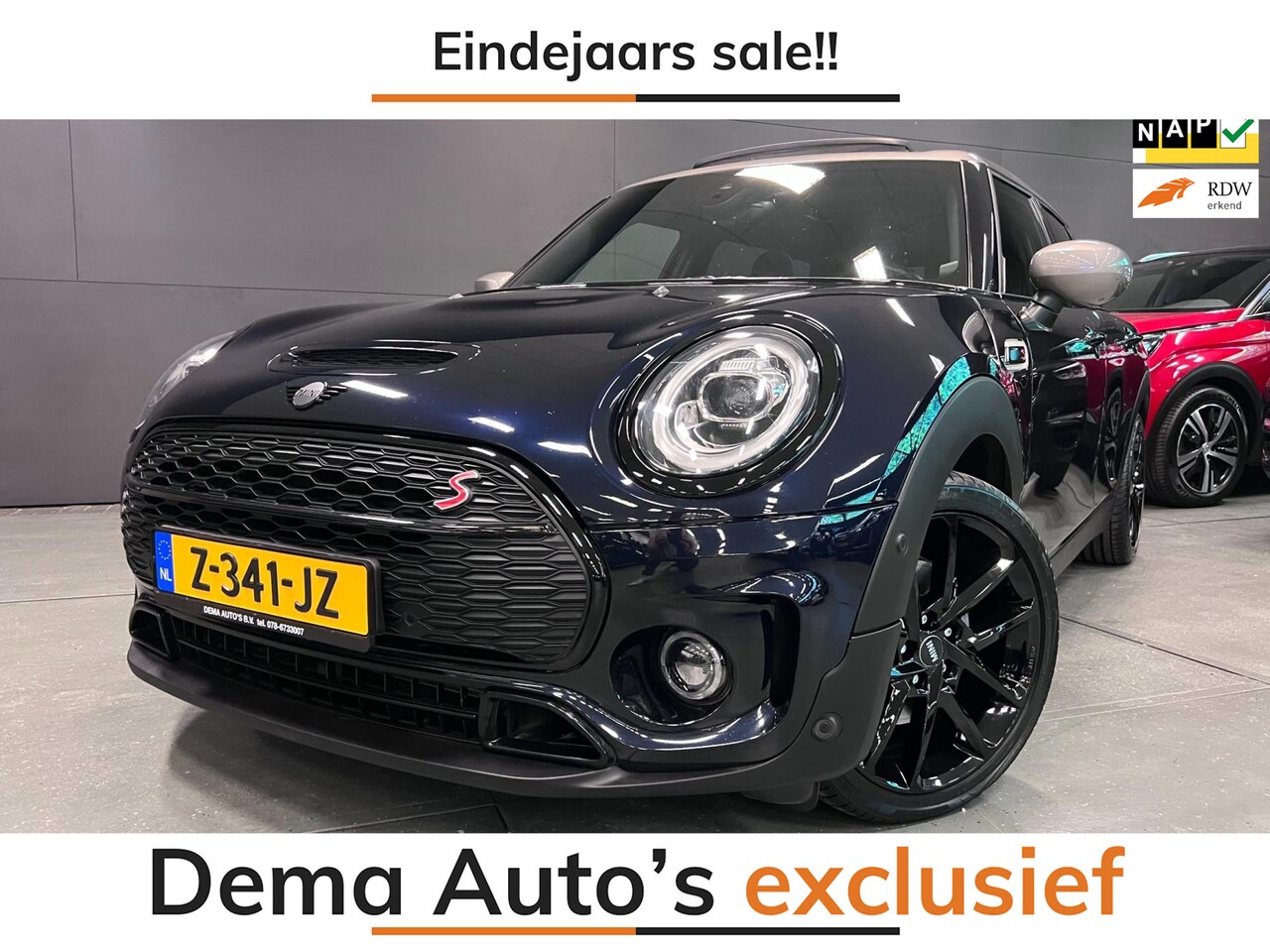 MINI Clubman - 2.0 Cooper S JCW-PAKKET NAVI/PANO/CARPLAY/H-KARDON/DAB/// - AutoWereld.nl