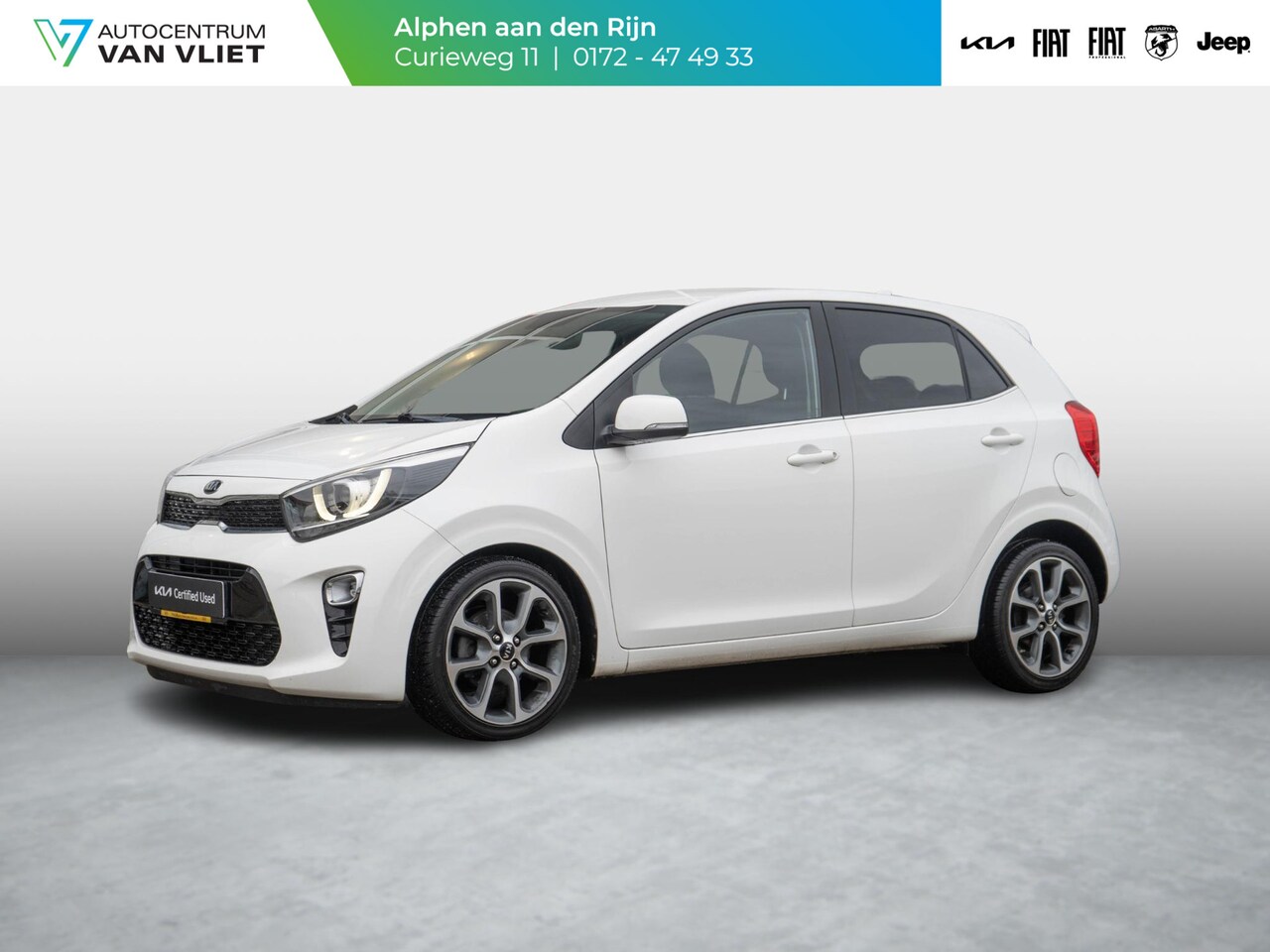 Kia Picanto - 1.0 CVVT Design Edition | Navy bekleding | navigatie | climate control | - AutoWereld.nl