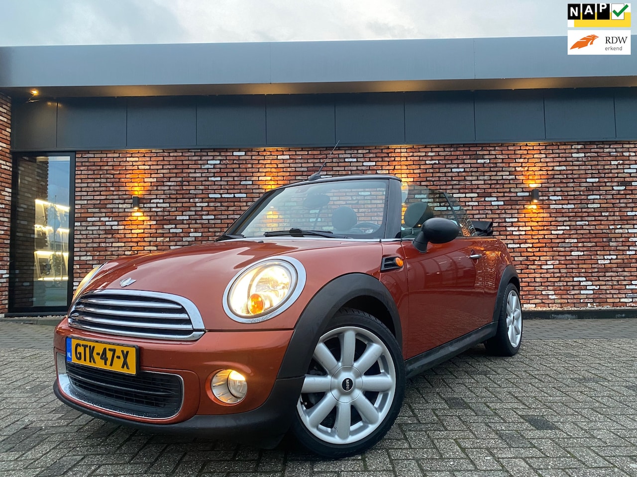 MINI Cabrio - Mini 1.6 One Pepper Cruise Vol Leer 83000km Stoelverw - AutoWereld.nl