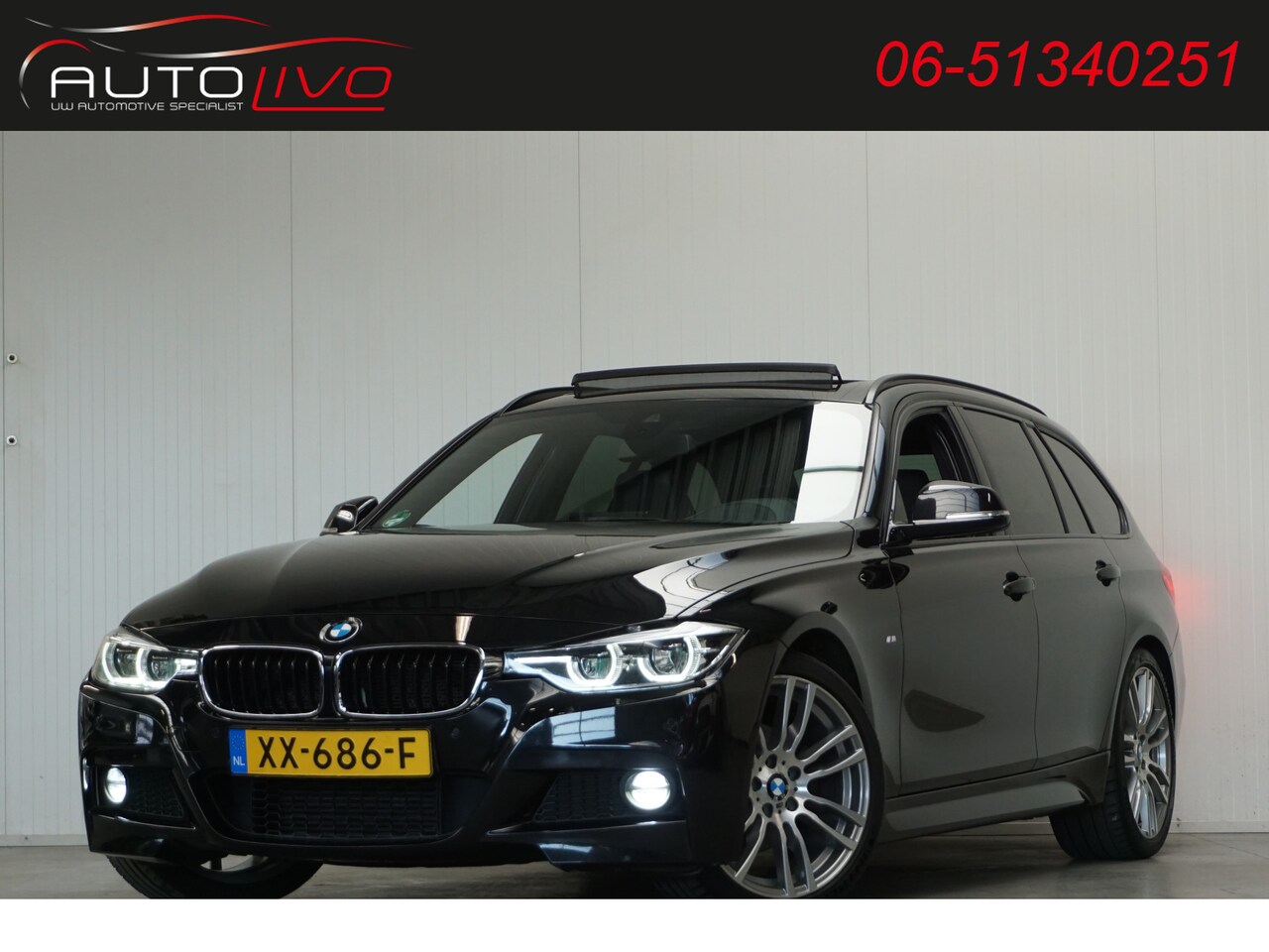 BMW 3-serie Touring - 320d M Sport 190 PK! PANO LEER LED G. NAVI ST. VERW. etc. - AutoWereld.nl