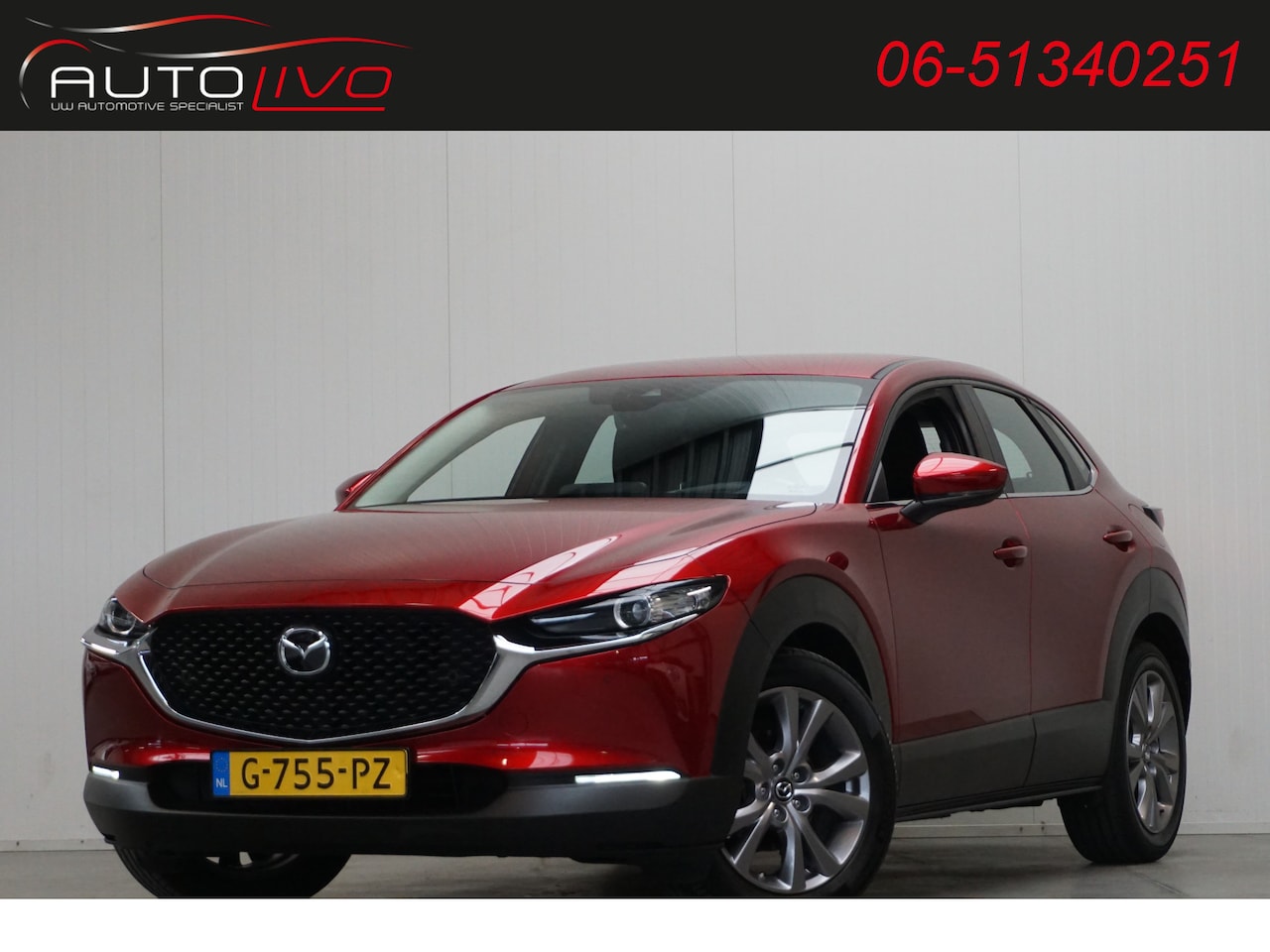 Mazda CX-30 - 2.0 e-SkyActiv-X M Hybrid Comfort 180 PK! NAV H. UP CLIMA PDC CRUISE STOEL VERW. TREKHAAK - AutoWereld.nl