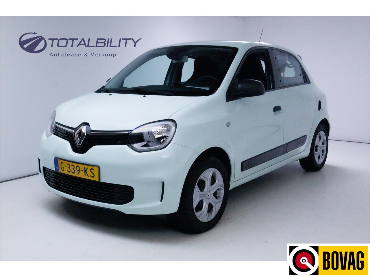 Renault Twingo - 1.0 SCe Life 74 PK Airco, Bluetooth, Cruise, 15"Lichtmetalen velgen, Mintgroen, winterset - AutoWereld.nl