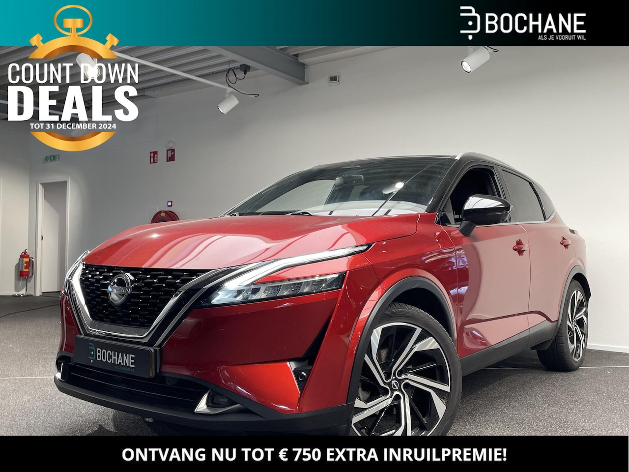 Nissan Qashqai - 1.3 MHEV 158 Xtronic Tekna Plus Automaat / Cruise / Clima / Full LED / Navigatie / 360 Cam - AutoWereld.nl