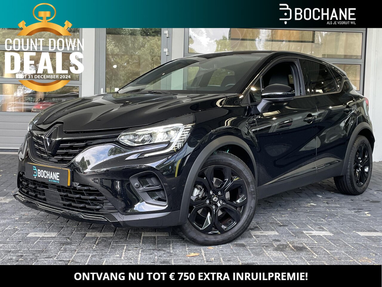 Renault Captur - 1.6 E-Tech Hybrid 145 SL Rive Gauche Automaat / Cruise / Clima / Full LED / Navigatie / Ca - AutoWereld.nl