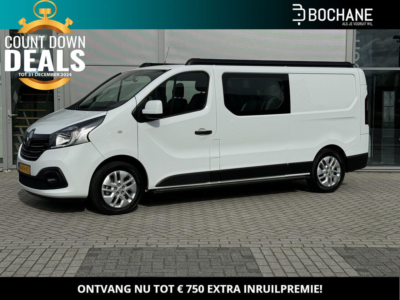 Renault Trafic - 1.6 dCi 125 T29 L2H1 Dubbel cabine Luxe | NAVIGATIE | CLIMATE CONTROL | SIDE STEPS | DAK R - AutoWereld.nl