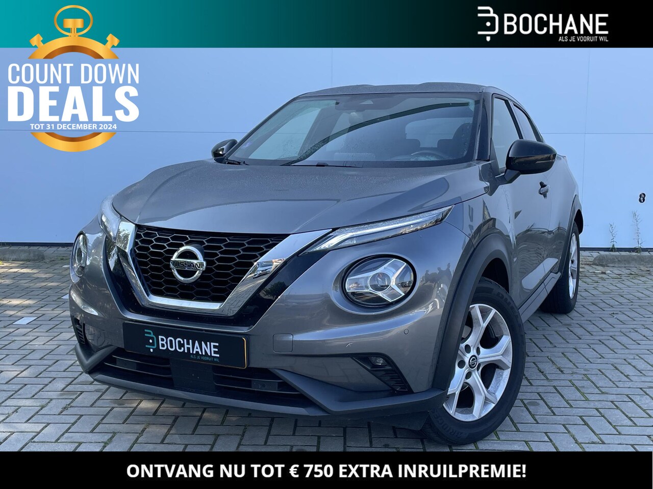 Nissan Juke - 1.0 DIG-T 114 N-Connecta / Navigatie / Climate Control / Lichtmetalen Velgen / Privacy Gla - AutoWereld.nl