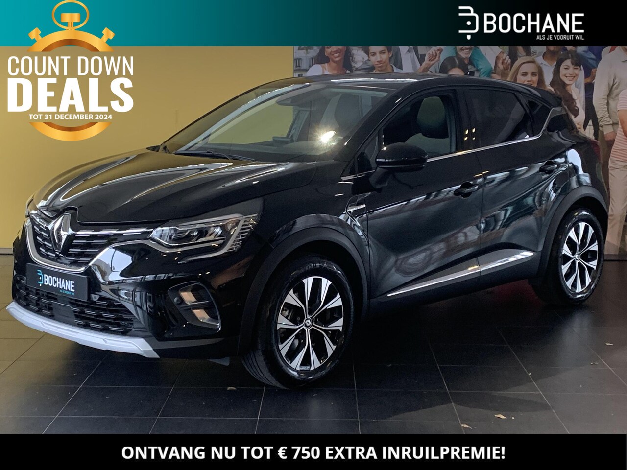 Renault Captur - 1.6 E-Tech Hybrid 145 EDC Techno AUTOMAAT | TREKHAAK | ELEKTR SCHUIF/KANTELDANK | RONDOM Z - AutoWereld.nl