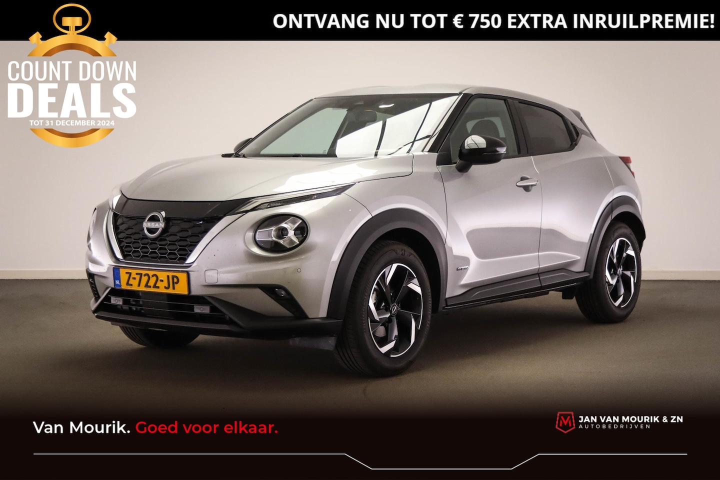 Nissan Juke - 1.6 Hybrid 143 N-Connecta | LED | CLIMA | CRUISE | NAVI | DAB | APPLE | CAMERA | 17" - AutoWereld.nl