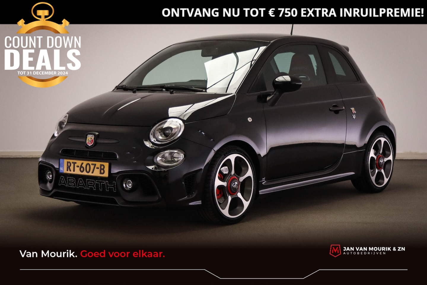 Abarth 500 - 1.4 T-Jet Abarth Turismo | LEDER | CLIMA |  UCONNECT | NAVI | DAB | PDC | 17" - AutoWereld.nl