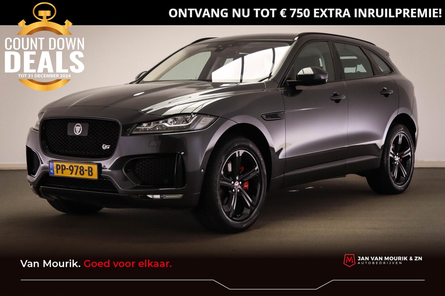 Jaguar F-Pace - 3.0 S/C S AWD 35t Black Pack S | PANORAMADAK | HEAD UP | 360° PDC | TREKHAAK - AutoWereld.nl