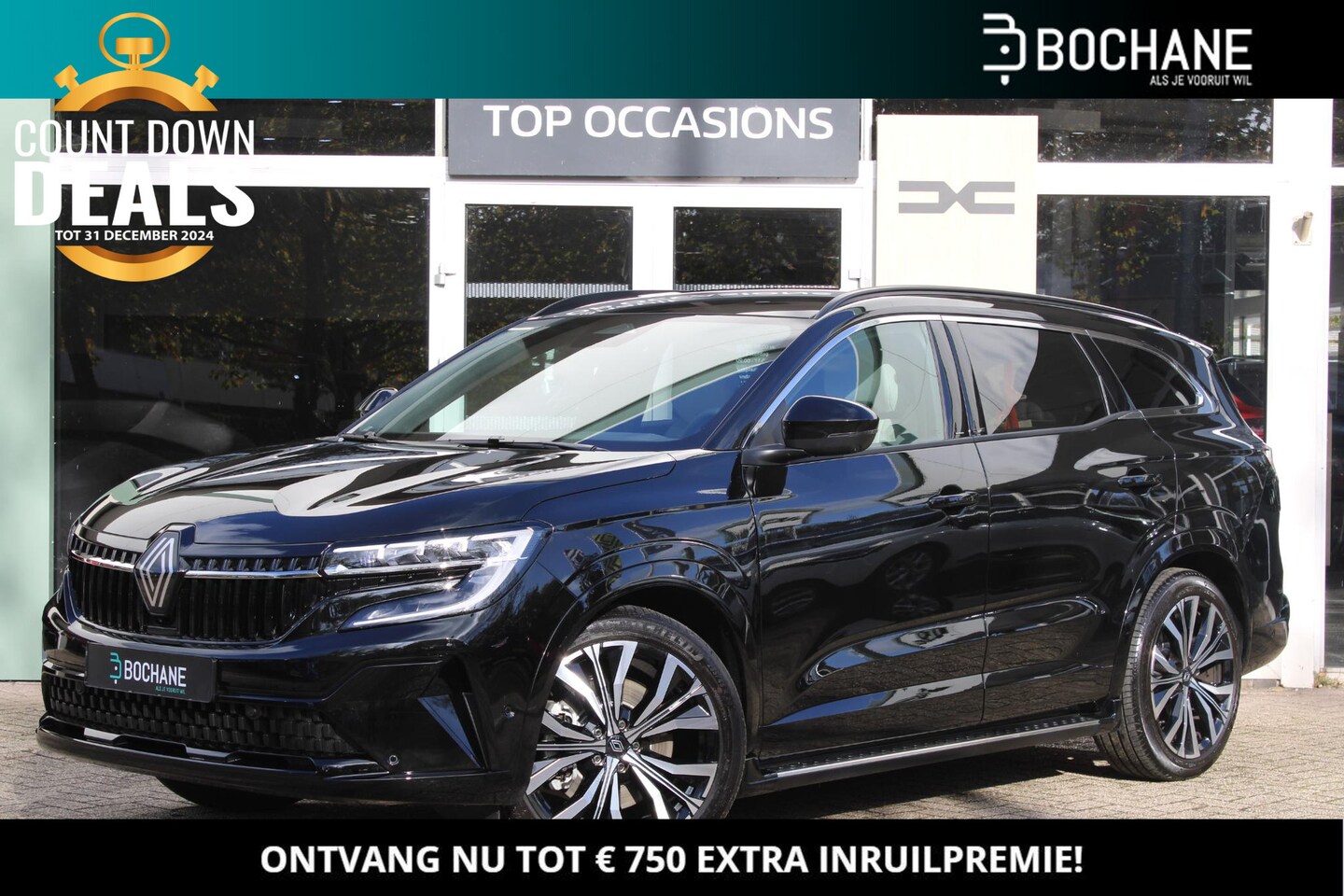 Renault Espace - 1.2 E-Tech Hybrid 200 iconic 7p. | Head up display | Panorama dak | Harman Kardon | Ledere - AutoWereld.nl