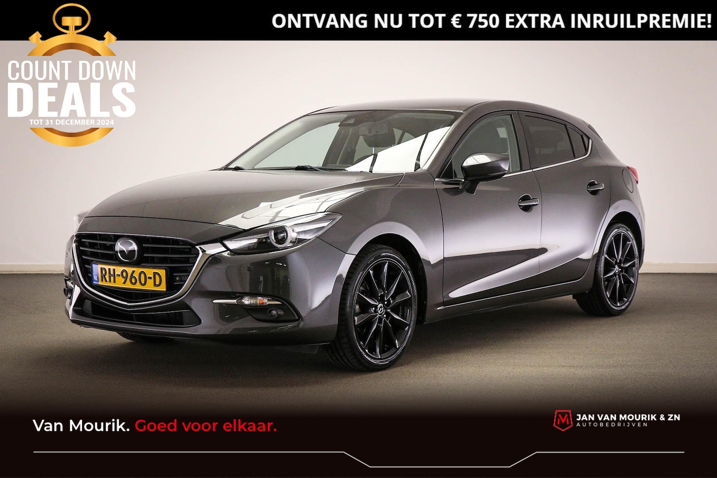 Mazda 3 - 2.0 SkyActiv-G 120 GT-M | STUURVERWARMING | DAB | HEAD UP | CAMERA | TREKHAAK AFNEEMBAAR - AutoWereld.nl