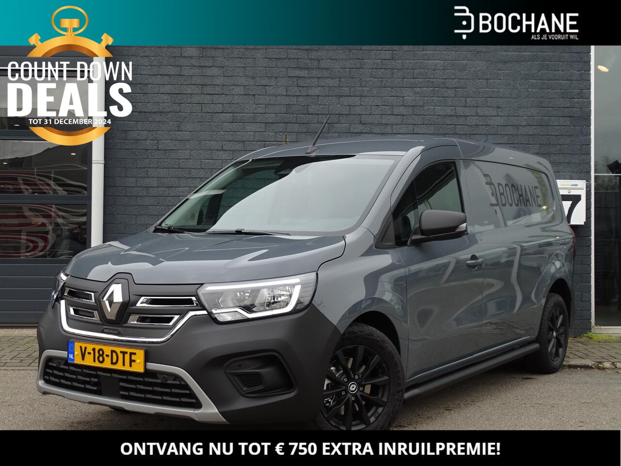 Renault Kangoo E-Tech - Extra L2 22 kW 44 kWh 80KW DC QUICKCHARGE / BETIMMERING / SIDEBARS / SPORTVELGEN - AutoWereld.nl