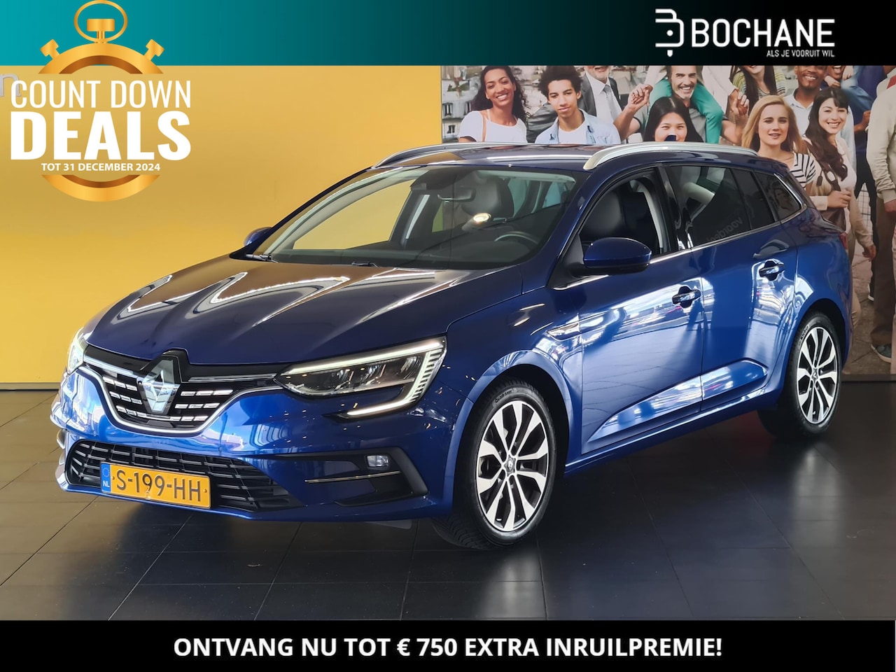 Renault Mégane Estate - 1.3 TCe 140 EDC Techno AUTOMAAT | NAVIGATIE | ACHTERUITRIJCAMERA | PARKERSENSOREN VOOR-EN - AutoWereld.nl