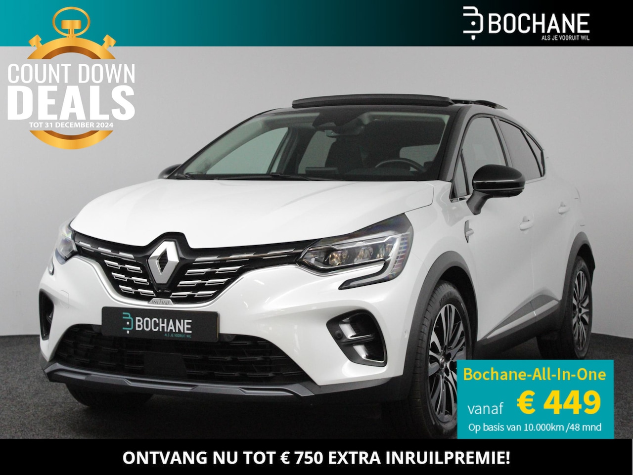 Renault Captur - 1.6 E-Tech Plug-in Hybrid 160 Initiale Paris | Leder | Panodak | Pack Drive Assist | Stoel - AutoWereld.nl