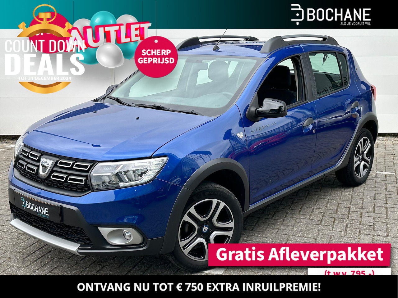 Dacia Sandero Stepway - 1.0 TCe 100 Bi-Fuel SL 15th Anniv. | Navi | Airco | Cruise | Sensoren + Camera | Dealer On - AutoWereld.nl