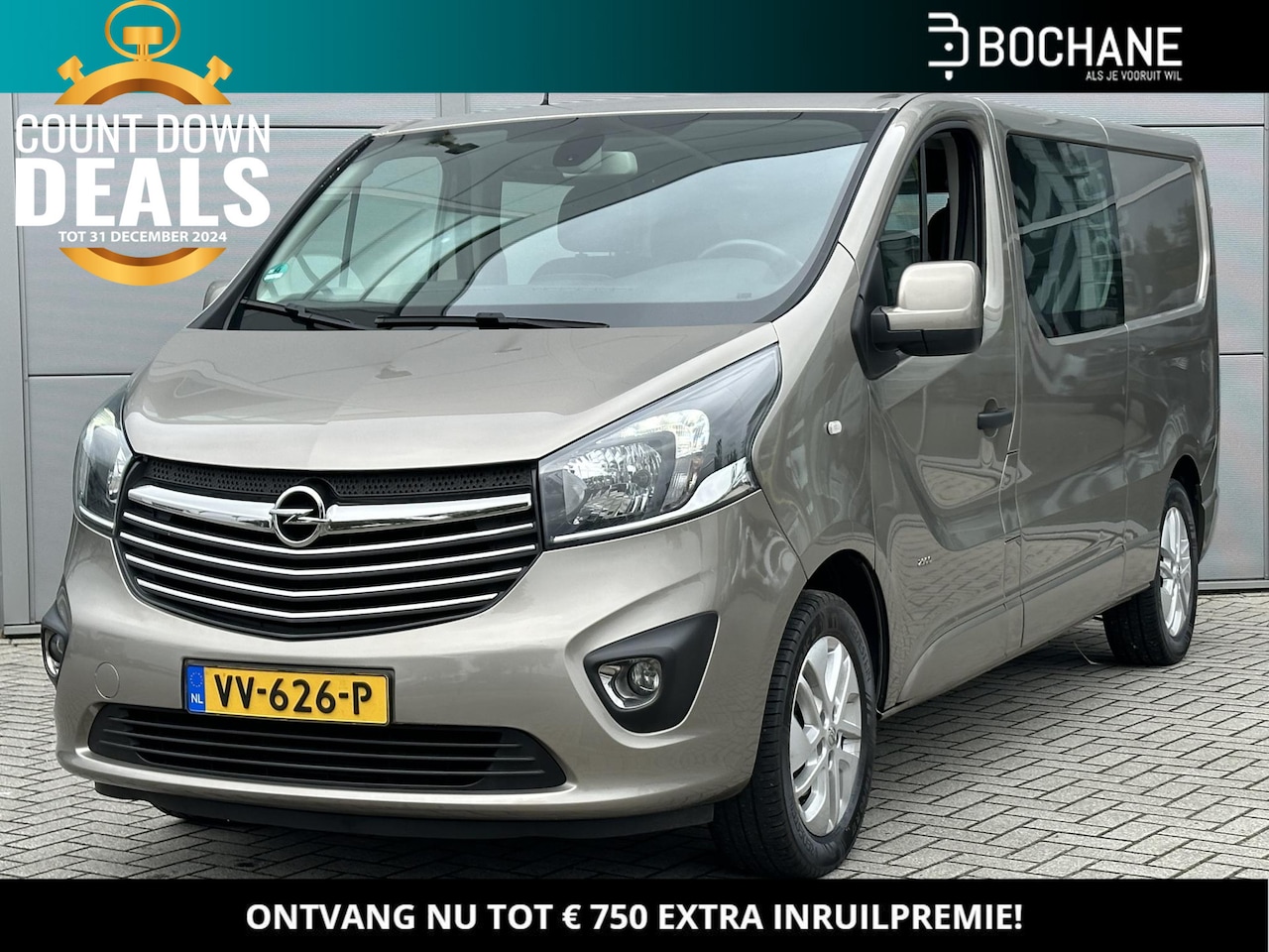 Opel Vivaro - 1.6 CDTI 120 L2H1 DC Sport | Dubbele Cabine | Trekhaak | Achteruitrijcamera | Betimmering - AutoWereld.nl