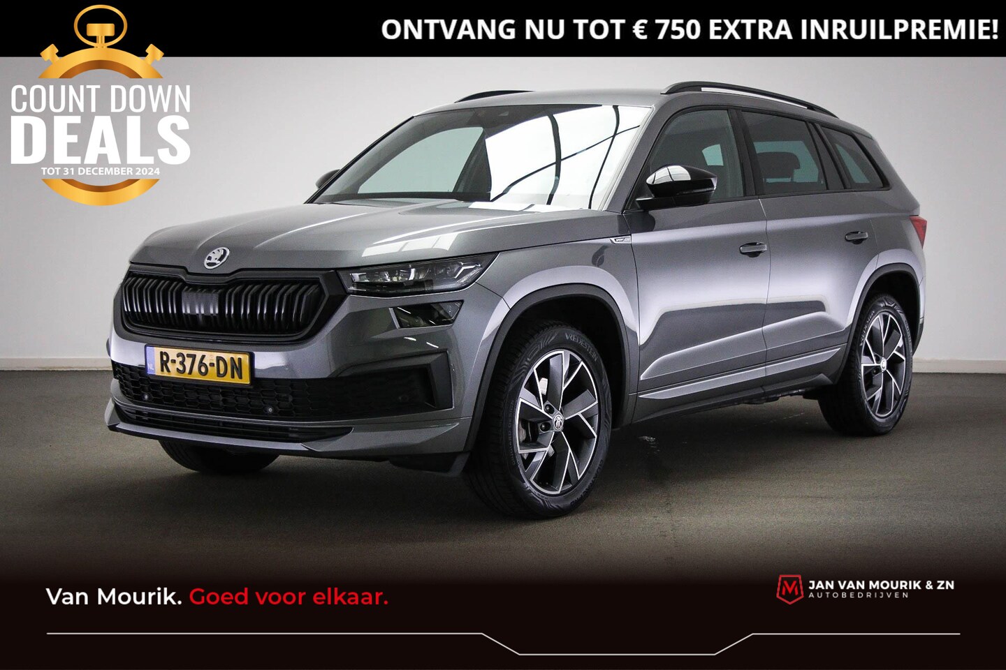 Skoda Kodiaq - 1.5 TSI Sportline Business | MATRIX LED | TREKHAAK | HALF LEDER |  ACC | NAVI | DAB | CAME - AutoWereld.nl