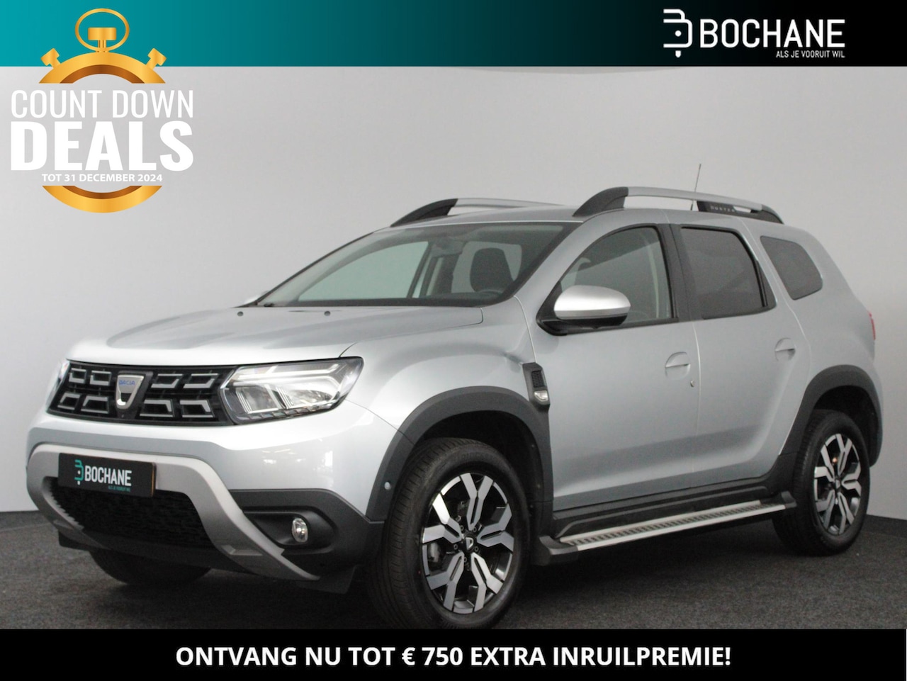 Dacia Duster - 1.3 TCe 150 EDC Prestige Clima/Navi/Camera/ 1500KG Trekvermogen! - AutoWereld.nl