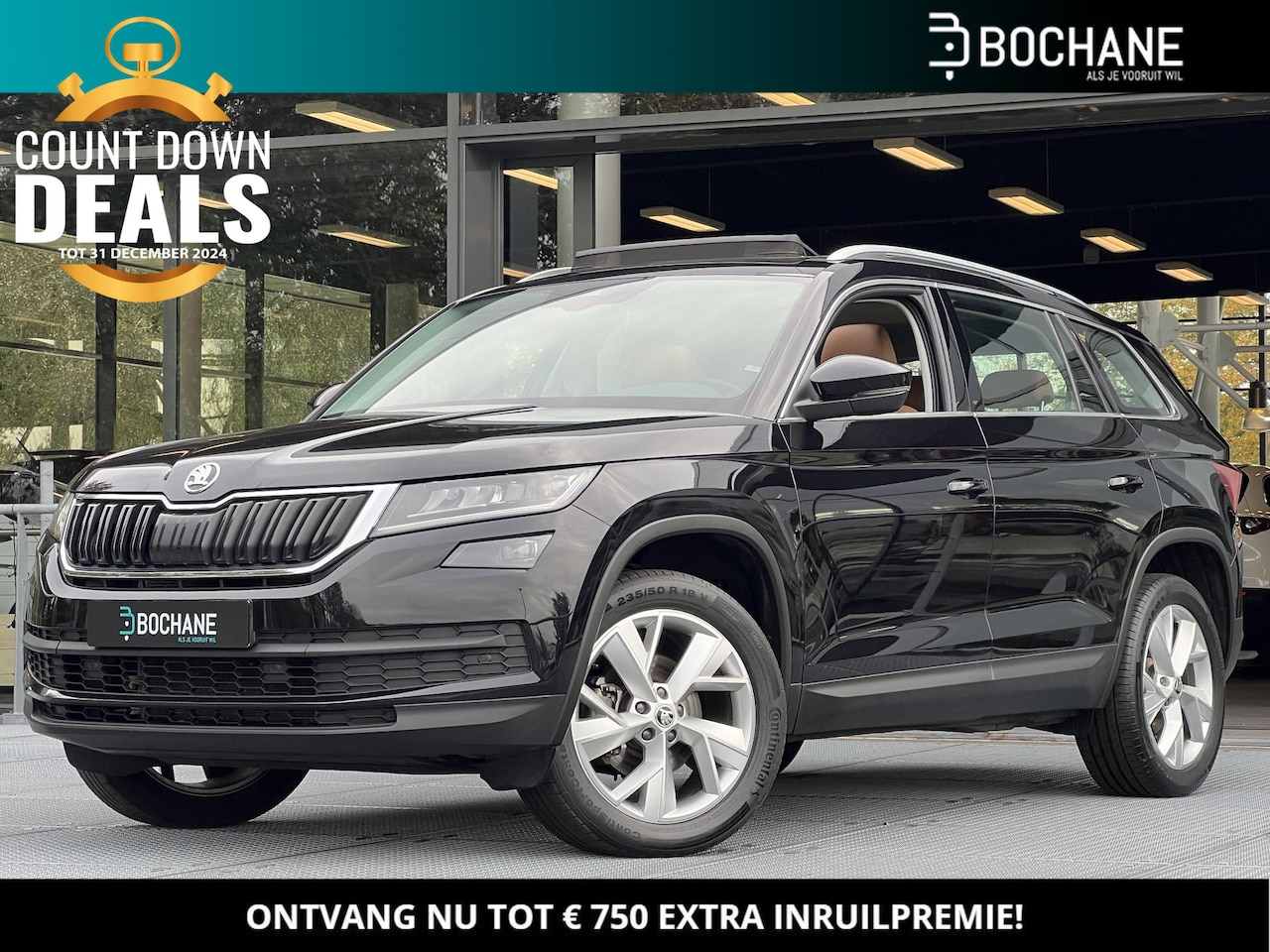 Skoda Kodiaq - 1.5 TSI DSG Limited Business Edition | Panoramadak | Leder | Trekhaak - AutoWereld.nl