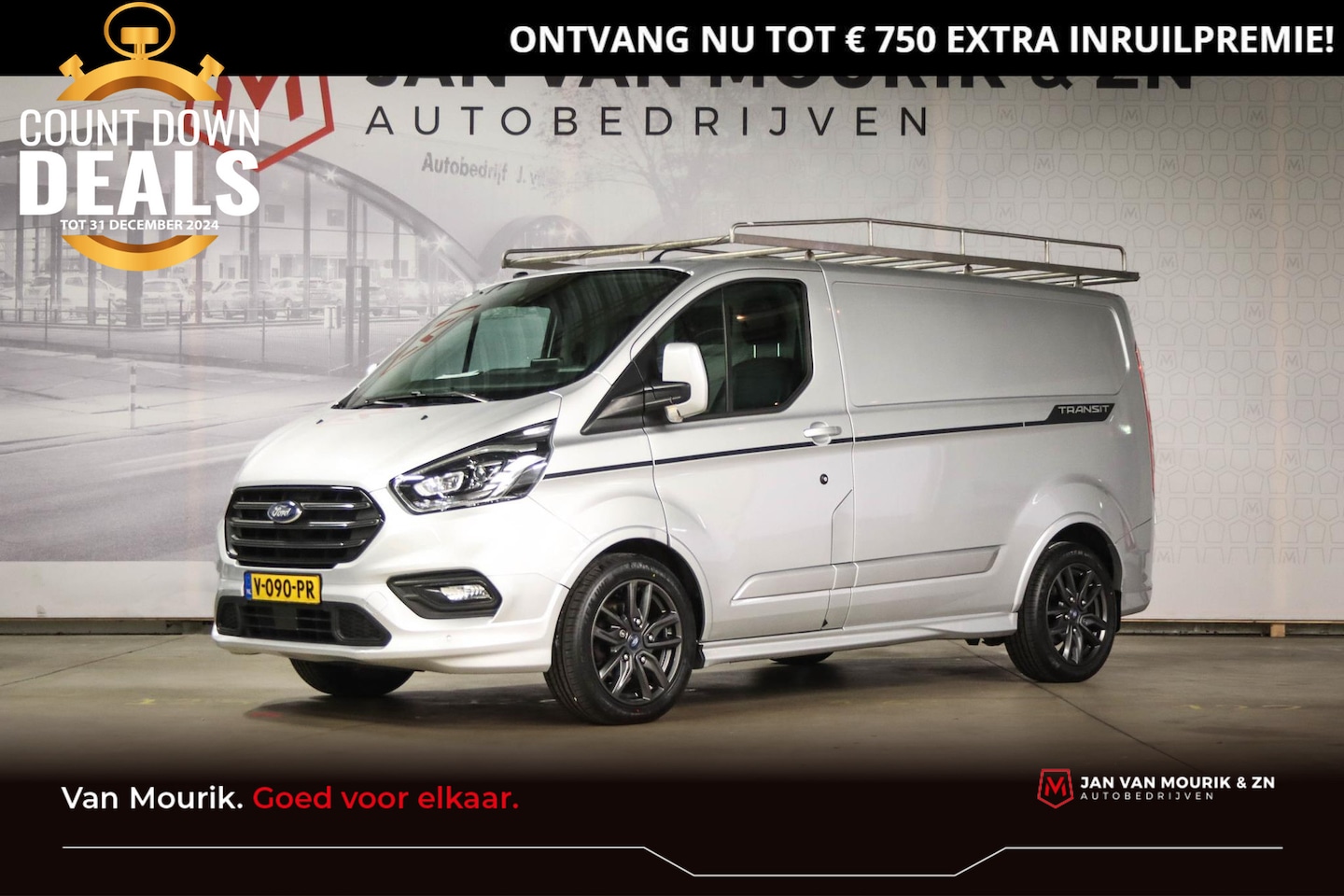 Ford Transit Custom - 290 2.0 TDCI L1H1 Sport | DAKDRAGER | HALF LEDER | AIRCO | CRUISE | BLIS | NAVI | DAB | AP - AutoWereld.nl