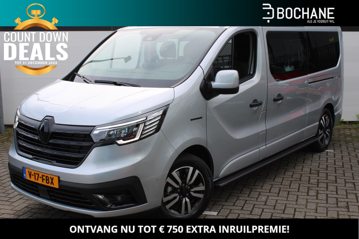 Renault Trafic - 2.0 dCi 170 EDC T29 L2H1 DC Luxe Black Edition | Automaat | Trekhaak | Stoelverw. | LMV. | - AutoWereld.nl